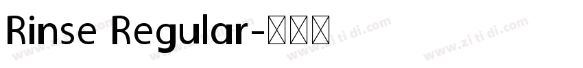 Rinse Regular字体转换